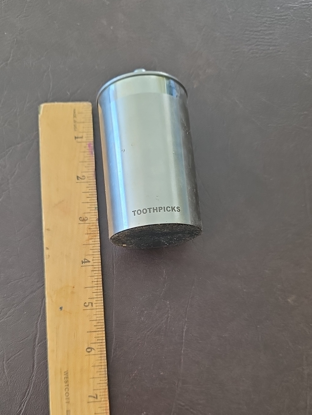 Stainless Steel Toothpick Holder - Silver